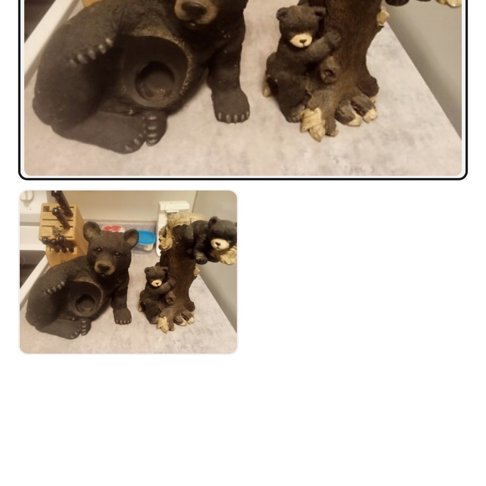 Black Bear Figurine Set